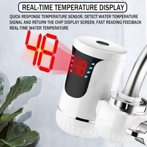 rubinetto super tecnologico utile per la casa per cucinare e per lavarsi in bagno acqua calda riscalda l'acqua display luminoso-min